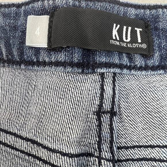 Kut from the Kloth Women's Blue The Madeline Boyfriend Shorts Size 4 Distressed - Picture 9 of 16